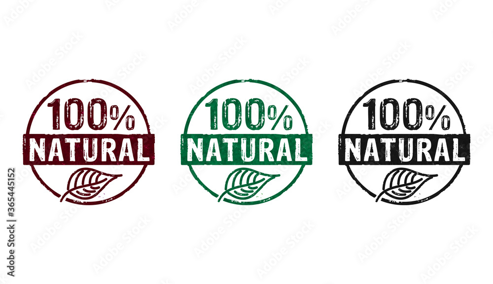 Obraz premium 100 percent natural stamp and stamping