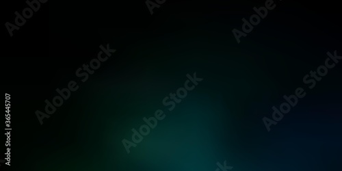 Dark green vector abstract blur drawing.