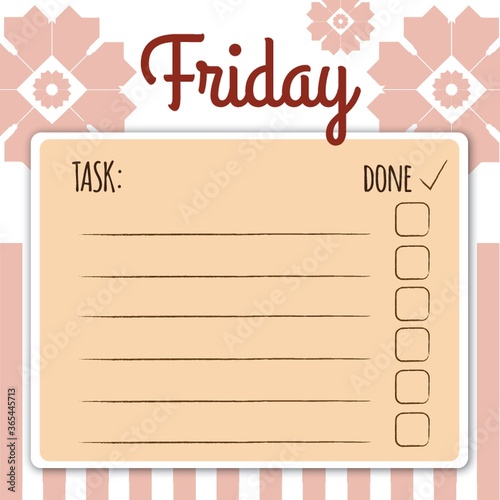blank daily checklist template