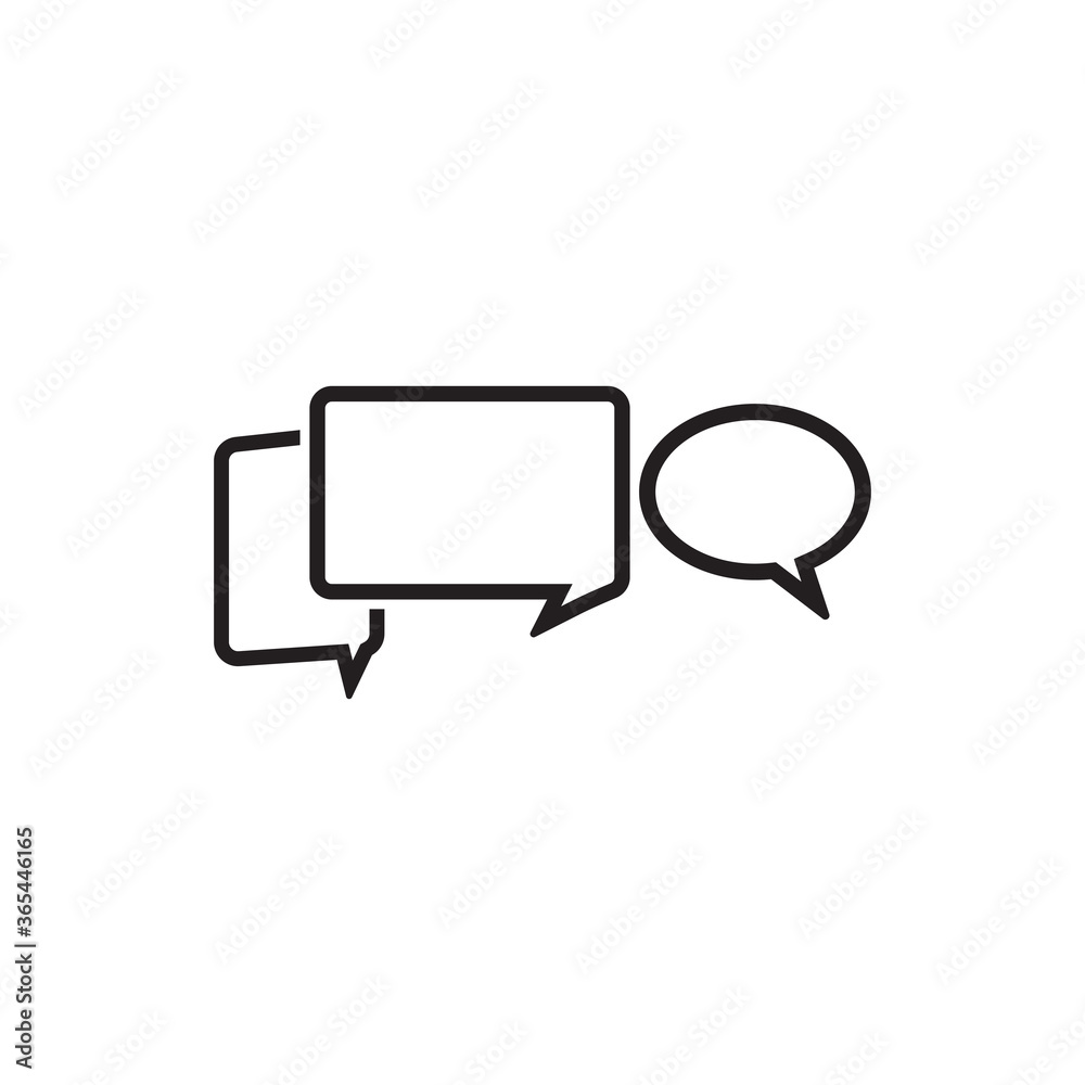  Speech Bubble Icon Vector Illustration Logo