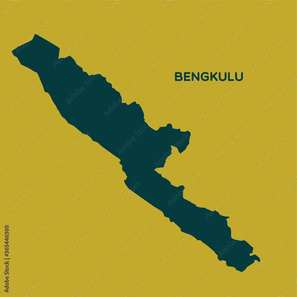 Obraz premium map of bengkulu