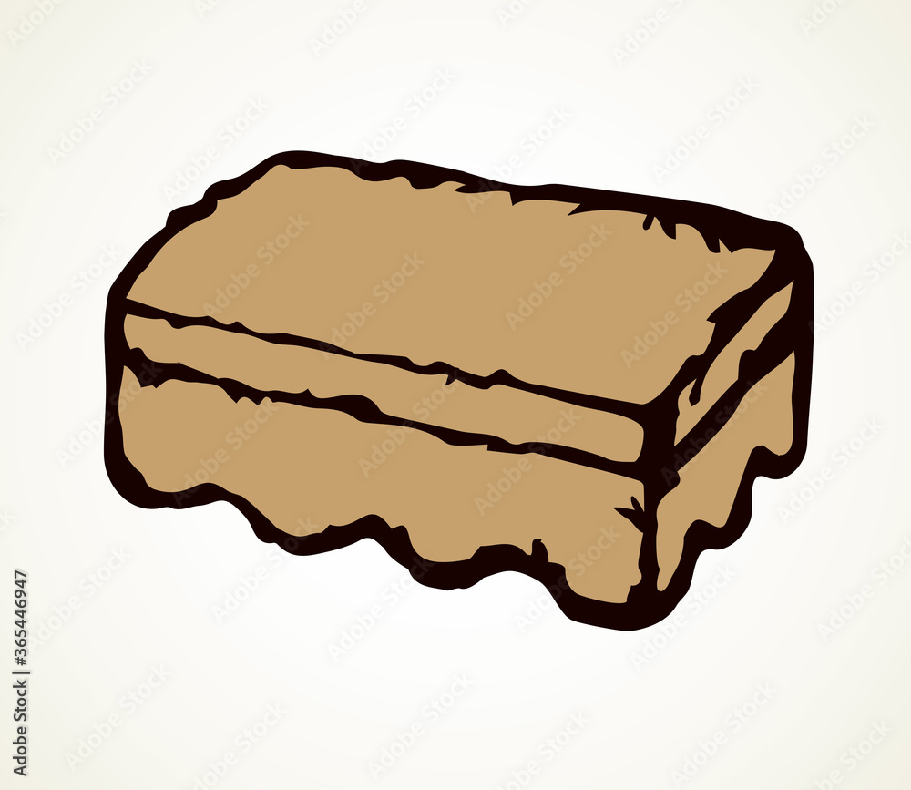 Sponge for washing dishes. Vector drawing Sponge for washing dishes. Vector drawing
