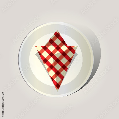 plate with napkin © captainvector