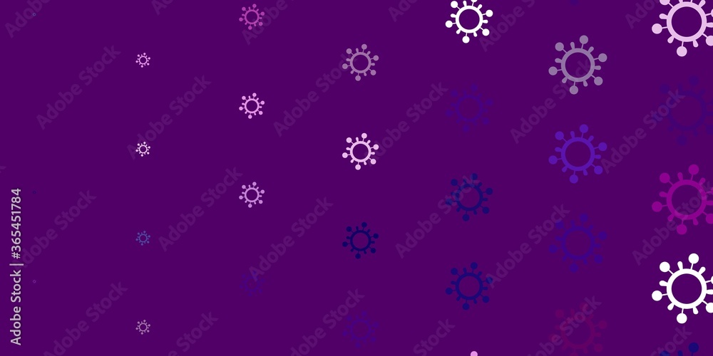 Light Pink vector backdrop with virus symbols. Light Pink vector backdrop with virus symbols.
