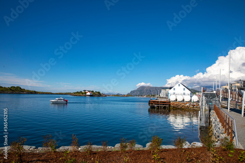Summer and a sunny day in the town of Brønnøysund, Northern Norwayy
