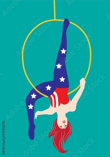 acrobat woman in circus