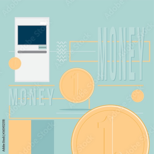 atm machine and money