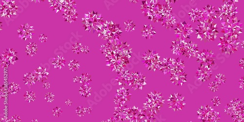 Light pink vector layout with beautiful snowflakes.