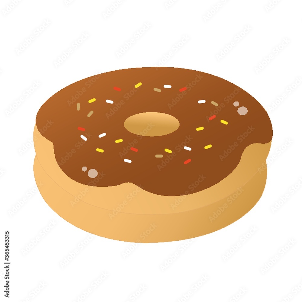 donut coated with chocolate and sprinkles donut coated with chocolate and sprinkles