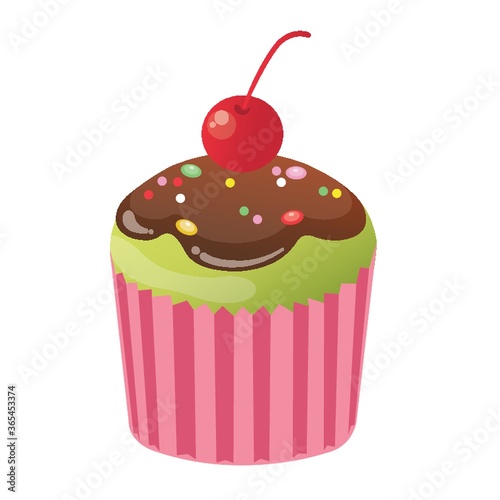 cupcake with cherry topping