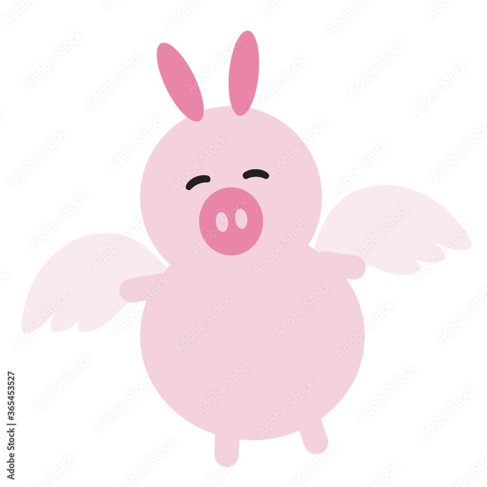 pig cartoon with wings pig cartoon with wings