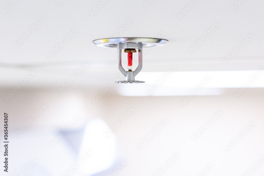 Fire sprinkler. Automatic fire extinguishing system. StockFoto Adobe