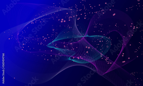 Defocused image lights abstract blue background
