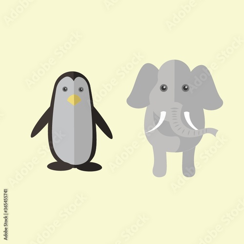 penguin and elephant