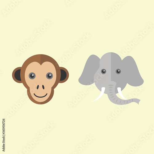 monkey and elephant