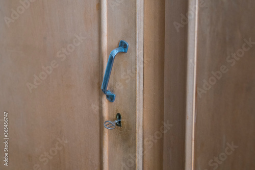 Key in the cabinet door