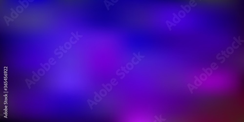 Dark blue, red vector abstract blur drawing.