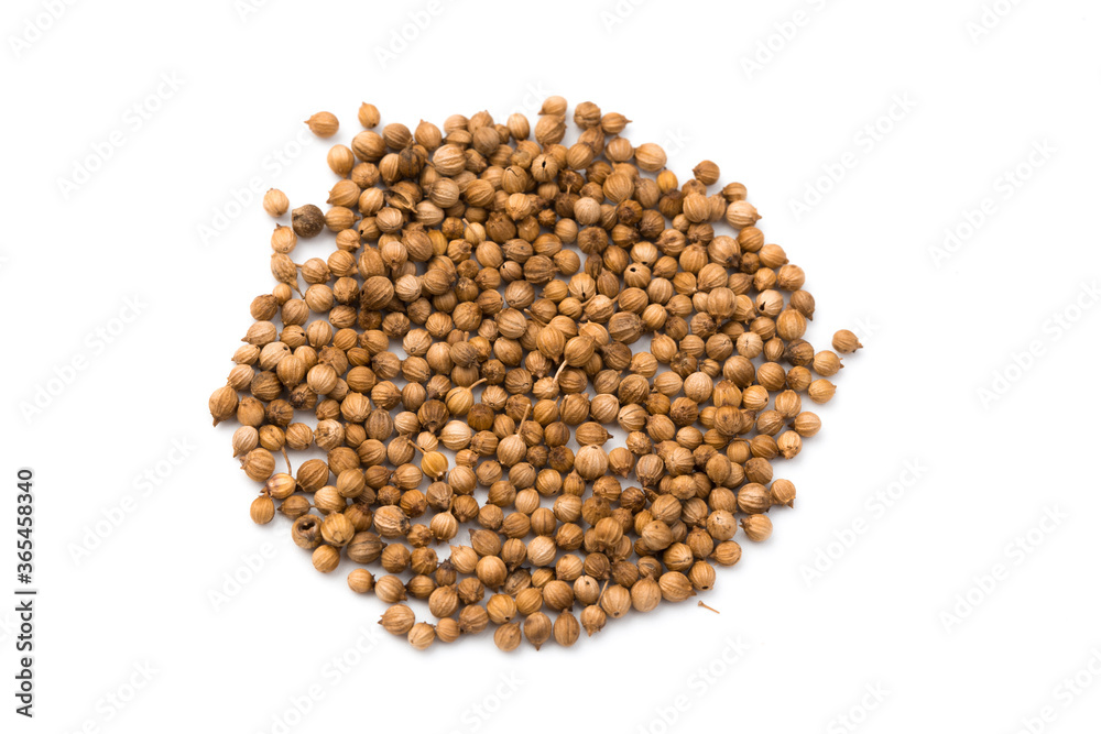 Coriander seeds isolated on white background Coriander seeds isolated on white background