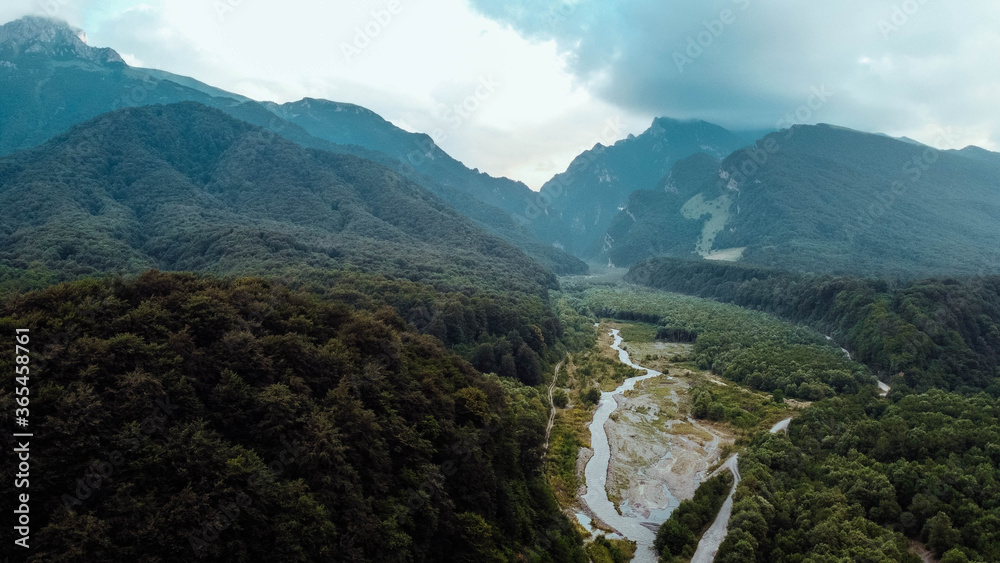 Naklejka premium view from the top of the mountain