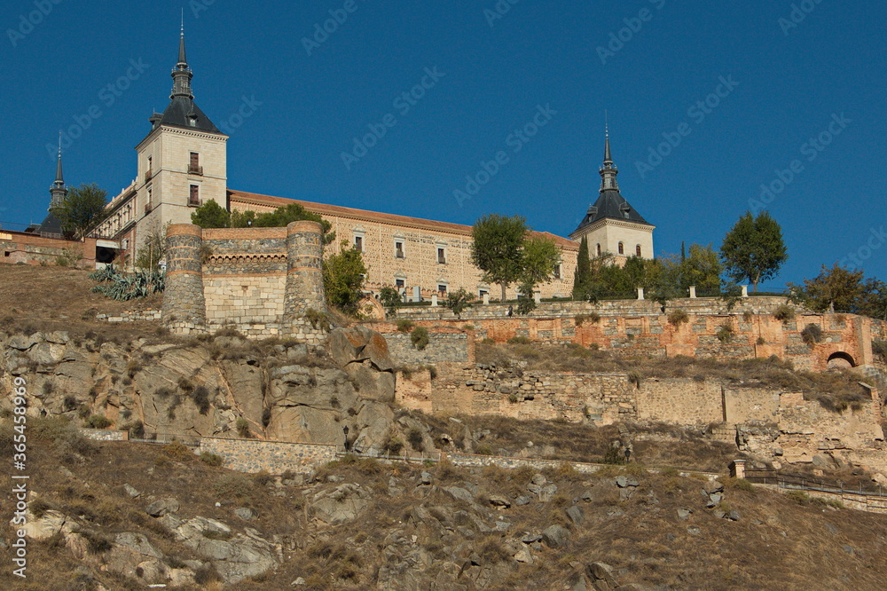 View of Alcazar in Toledo,Castile–La Mancha,Spain,Europe
