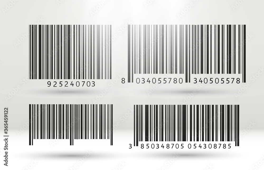 Product barcode on transparent background .Vector illustration. Product barcode on transparent background .Vector illustration.