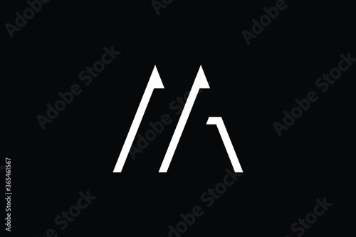 Minimal Innovative Initial MG logo and GM logo. Letter MG GM creative elegant Monogram. Premium Business logo icon. White color on black background