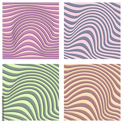 Vector abstract ornamental patterns set