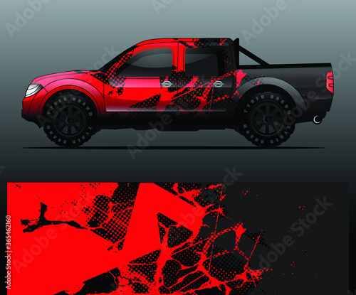 Truck Graphic. Abstract modern lines graphic design for truck and vehicle wrap and branding stickers