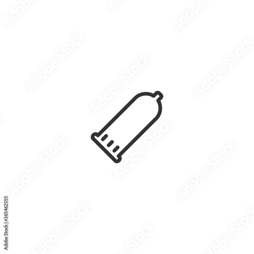 Condom isolated line icon for web and mobile