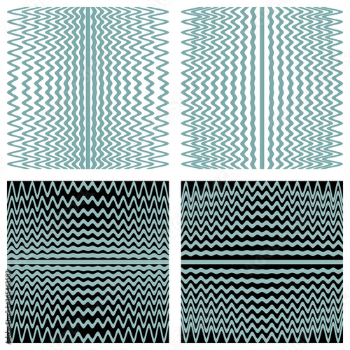 Vector set with rhythmic lines backgrounds.