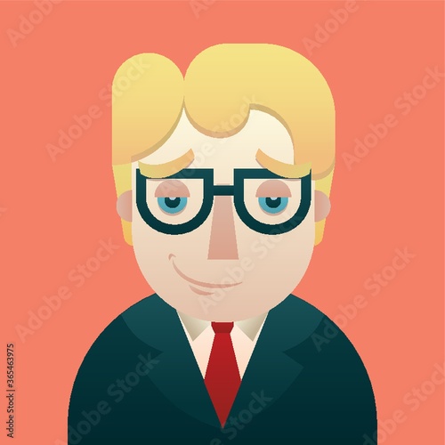businessman with smirking smile