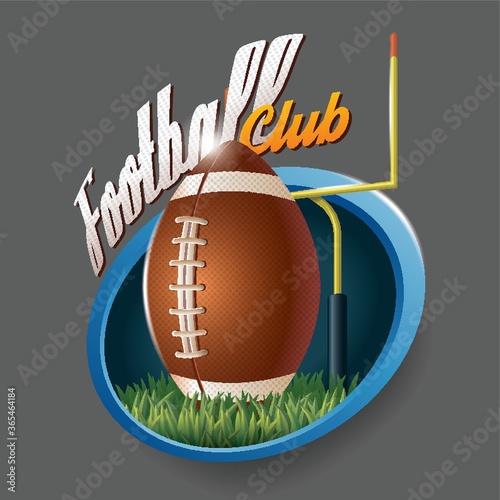 american football label design