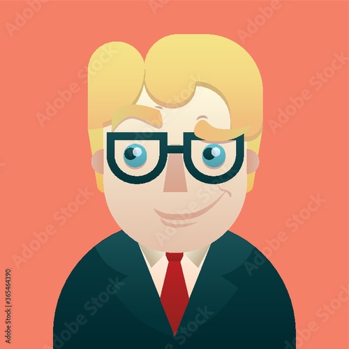 businessman with smirking smile