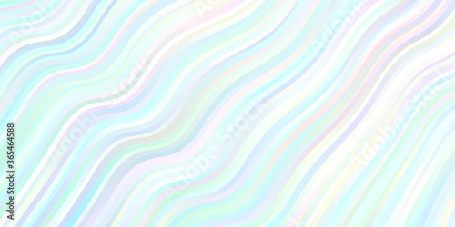 Light BLUE vector backdrop with bent lines. Bright illustration with gradient circular arcs. Pattern for commercials, ads.