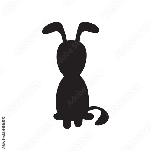 silhouette of dog