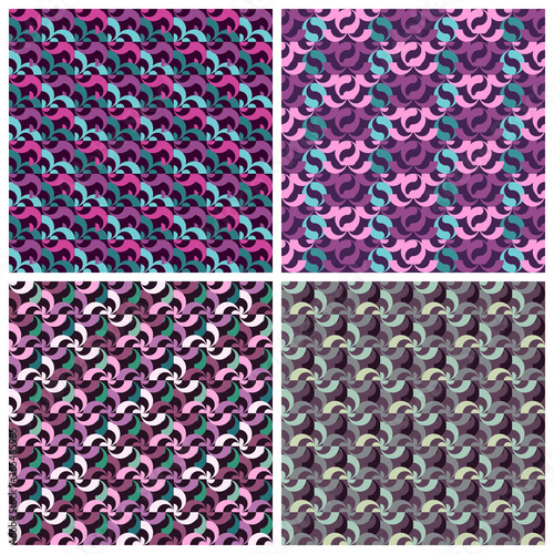 Vector abstract geometric elements patterns set