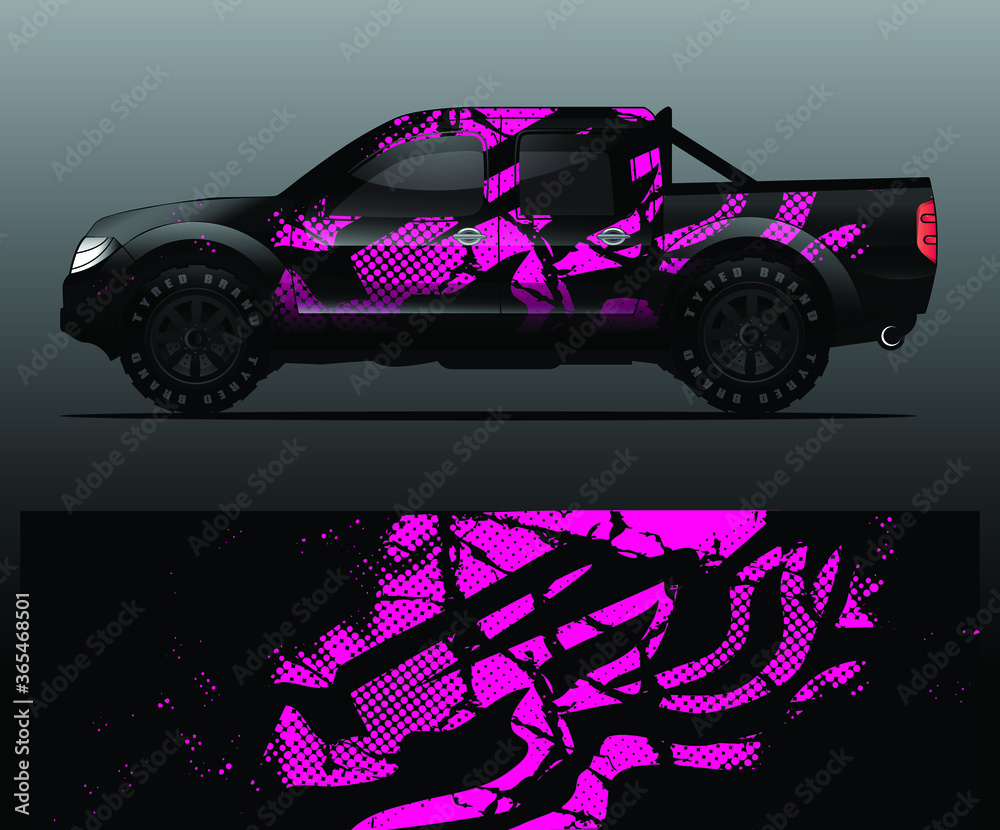 Truck Graphic. Abstract modern lines graphic design for truck and ...