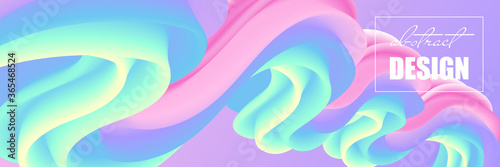 Colorful abstract background with futuristic gradient waves. Trendy illustration for business poster, web banner, landing page or cover