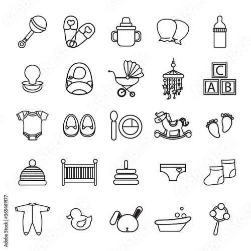 baby icon set
