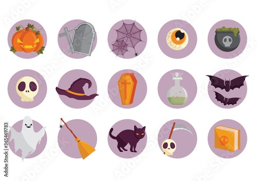 set of halloween icons