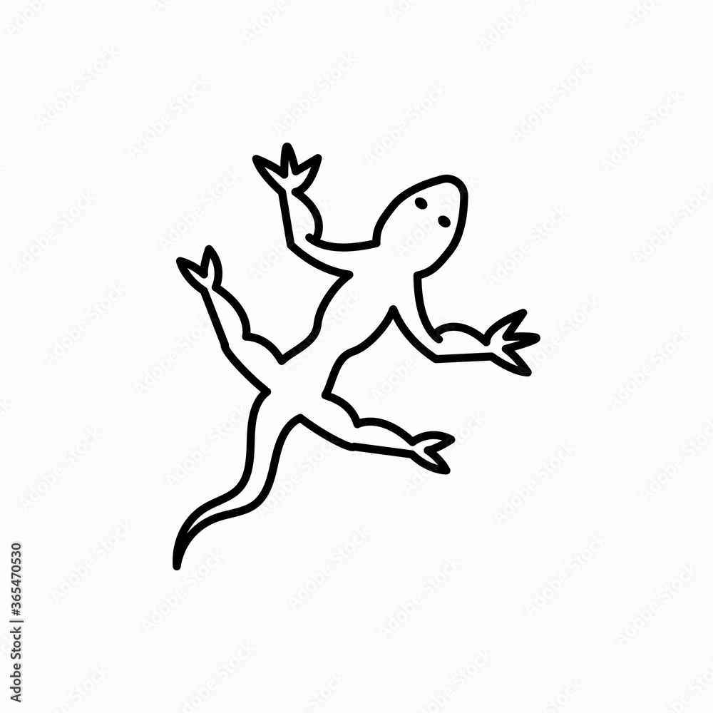 Outline lizard icon.Lizard vector illustration. Symbol for web and mobile