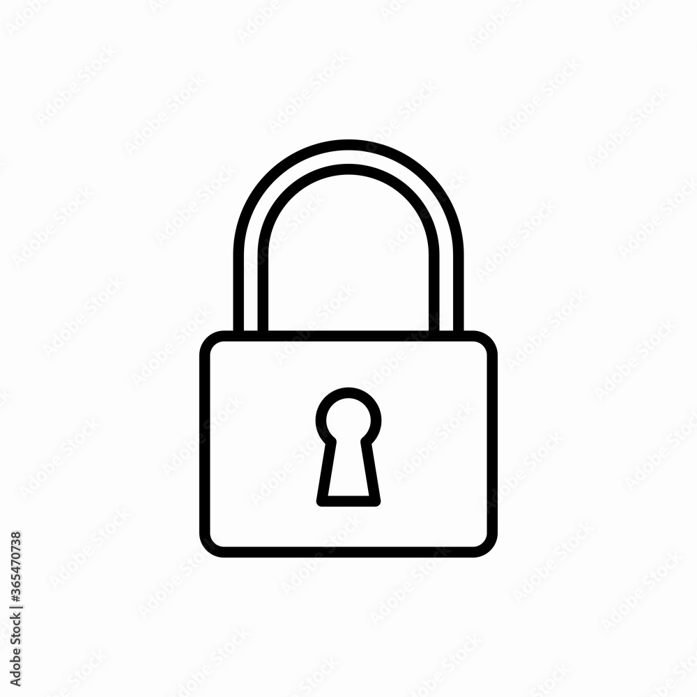 Outline lock icon.Lock vector illustration. Symbol for web and mobile Outline lock icon.Lock vector illustration. Symbol for web and mobile
