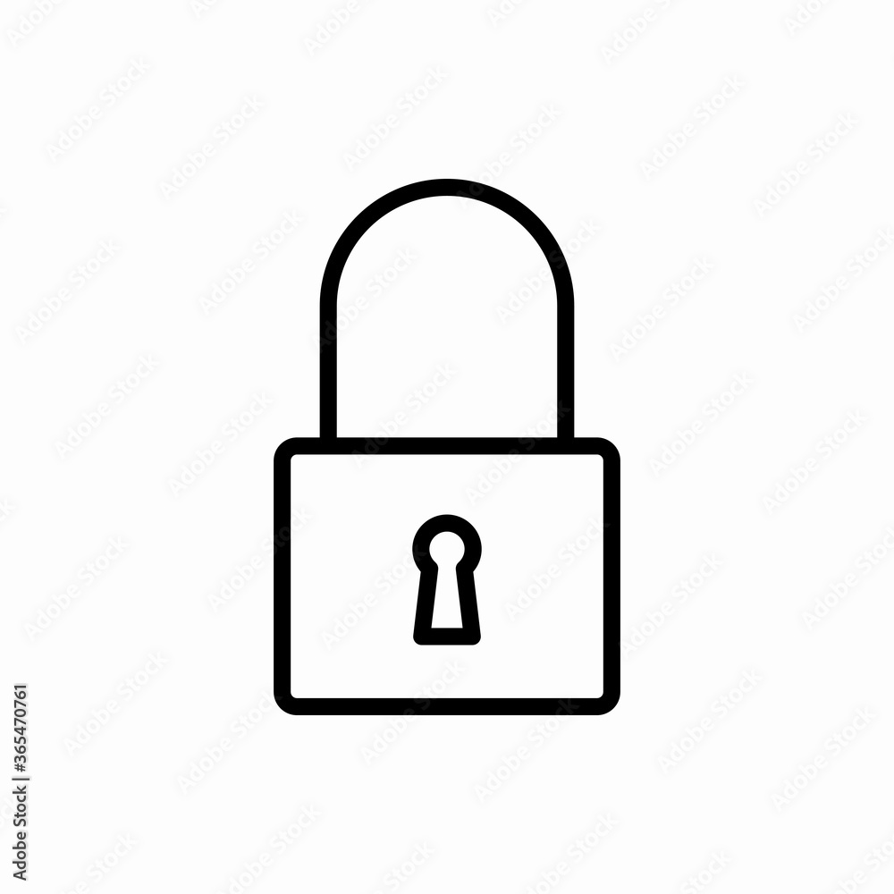 Outline lock icon.Lock vector illustration. Symbol for web and mobile Outline lock icon.Lock vector illustration. Symbol for web and mobile