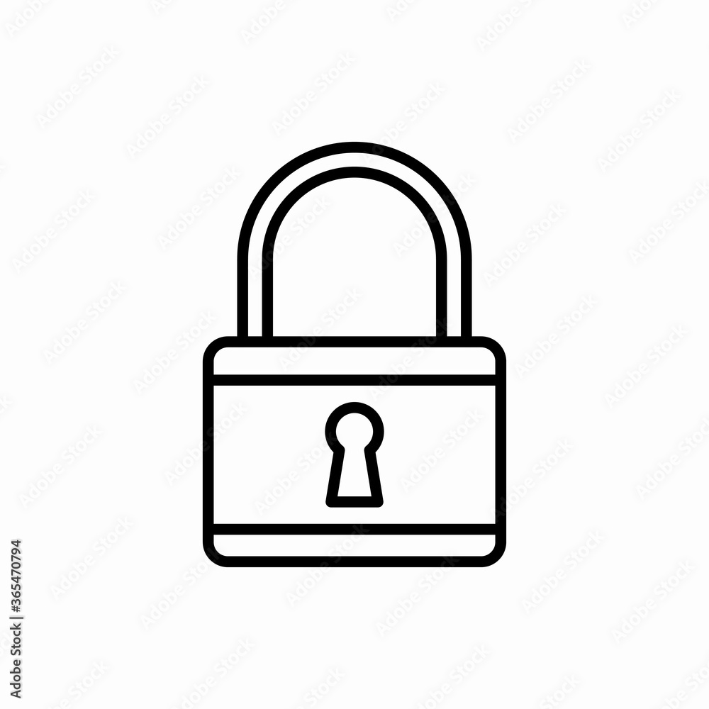 Outline lock icon.Lock vector illustration. Symbol for web and mobile Outline lock icon.Lock vector illustration. Symbol for web and mobile