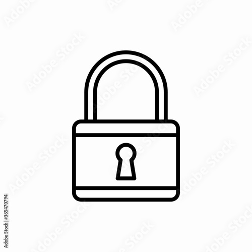 Outline lock icon.Lock vector illustration. Symbol for web and mobile