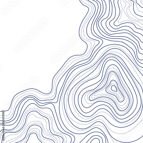 topographic map abstract height lines isolated on white background vector illustration