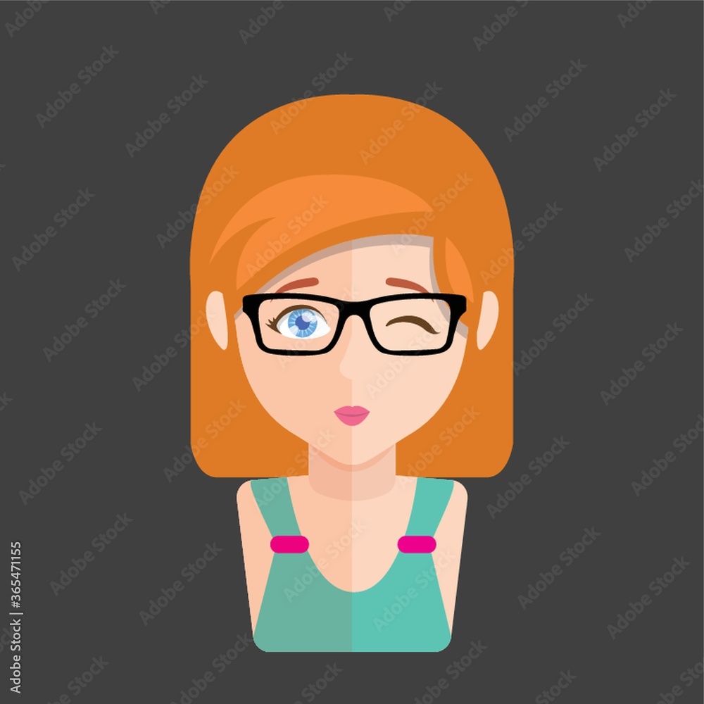 girl winking girl winking
