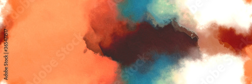 abstract watercolor background with watercolor paint style with coral, dark slate gray and antique white colors and space for text or image © Eigens