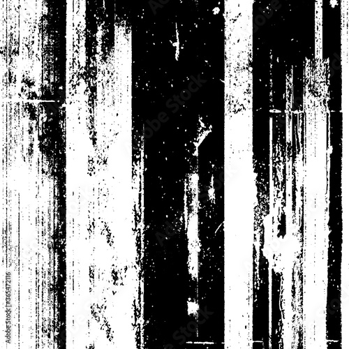 Black and white grunge texture. Vector abstract monochrome background. Old worn surface covered with dirt, scratches, cracks