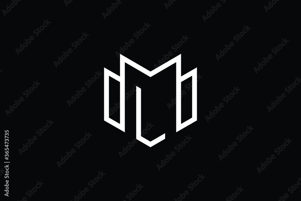 Minimal Innovative Initial ML logo and LM logo. Letter ML LM creative elegant Monogram. Premium Business logo icon. White color on black background Minimal Innovative Initial ML logo and LM logo. Letter ML LM creative elegant Monogram. Premium Business logo icon. White color on black background